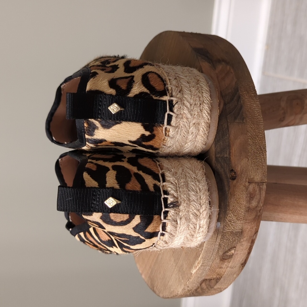 Sam Eldeman Carrin Leopard Print Platform Espadri… - image 5